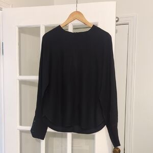 MOSCHINO couture black long sleeve top - size medium